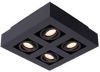 Lucide Xirax Plafondspot Led Dim To Warm Gu10 4x5w 2200k/3000k Zwart online kopen