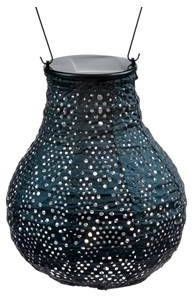 LUMIZ Solar Buitenlampion Ikat Bulb 16 cm Petrol