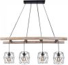 Paul Neuhaus Hanglamp Edgar Hout 120cm 4 Lichts online kopen