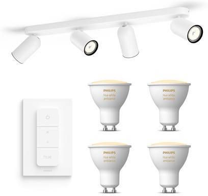 Philips  myLiving Pongee Opbouwspot Wit  4 Lichtpunten