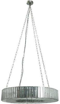 PTMD Erdan Ronde Hanglamp H13 x Ø76 cm Ijzer/Glas Messing