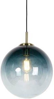 QAZQA Hanglamp pallon Blauw Art Deco D 330mm