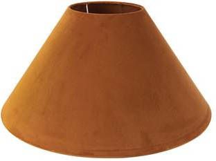 QAZQA Lampenkap rond extra schuin velours Oranje - D 500mm