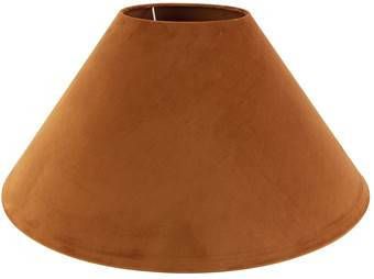 QAZQA Lampenkap rond extra schuin velours Oranje - D 550mm