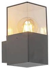 QAZQA LED Wandlamp buiten denmark Donkergrijs Modern L 85mm