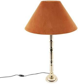 QAZQA Tafellamp torre Goud/messing Art Deco D 500mm