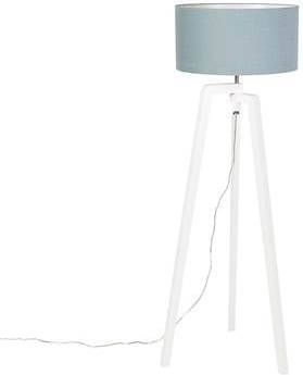 QAZQA Vloerlamp puros Blauw Landelijk/Rustiek D 500mm