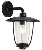 QAZQA Wandlamp buiten khana Zwart Modern L 22.5cm