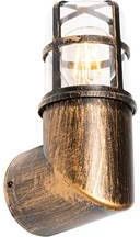 QAZQA Wandlamp buiten kiki Goud/messing Modern L 84mm