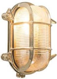 QAZQA Wandlamp buiten nautica Goud/messing Landelijk L 140mm