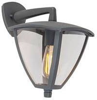 QAZQA Wandlamp buiten platar Donkergrijs Modern H 300mm