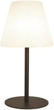 Searchlight Denmark Buiten tafellamp donkergrijs/witte plexi kap