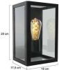 Steinhauer Wandlamp kubus zwart buiten Boas 28cm 1508ZW online kopen