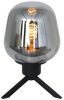 Steinhauer Glazen tafellamp Reflexion 14cm zwart met smoke glas 2683ZW online kopen