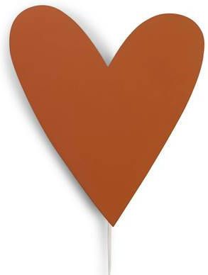 Toddie | Houten wandlamp kinderkamer | Hart Baksteen rood