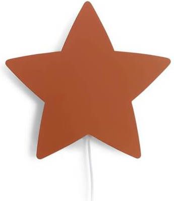 Toddie | Houten wandlamp kinderkamer | Ster Baksteen rood