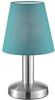 Trio international Tafellamp Met Kap Series 5996 24cm blauw met mat chroom 599600119 online kopen