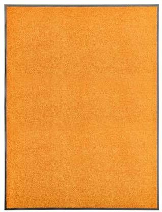 vidaXL Deurmat wasbaar 90x120 cm oranje