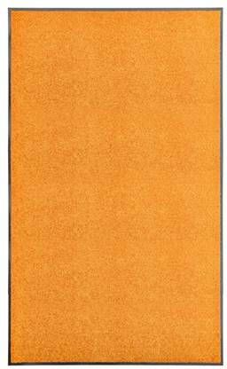 vidaXL Deurmat wasbaar 90x150 cm oranje