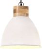 VidaXL Hanglamp industrieel E27 46 cm ijzer en massief hout wit online kopen