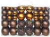 VIDAXL 100 delige Kerstballenset 3/4/6 cm bruin/bronskleur/goudkleurig online kopen