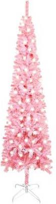 VidaXL Kerstboom Met Led&apos, s Smal 180 Cm Roze