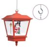 VidaXL Kersthanglamp met LED lamp en kerstman 27x27x45 cm rood online kopen