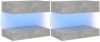 VidaXL Nachtkastjes 2 st 60x35 cm spaanplaat betongrijs online kopen