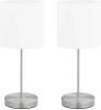 VidaXL Tafellampen 2 st met aanraakknop E14 wit online kopen