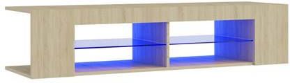vidaXL Tv meubel met LED verlichting 135x39x30 cm sonoma eikenkleurig