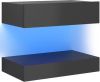 VidaXL Tv meubel met LED verlichting 60x35 cm hoogglans grijs online kopen
