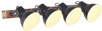 vidaXL Wandlamp industrieel E27 90x25 cm gitzwart
