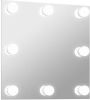 VidaXL Wandspiegel met LED lampen vierkant glas online kopen