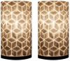 VillaFlor Tafellamp Cube 30cm 2 Stuks online kopen