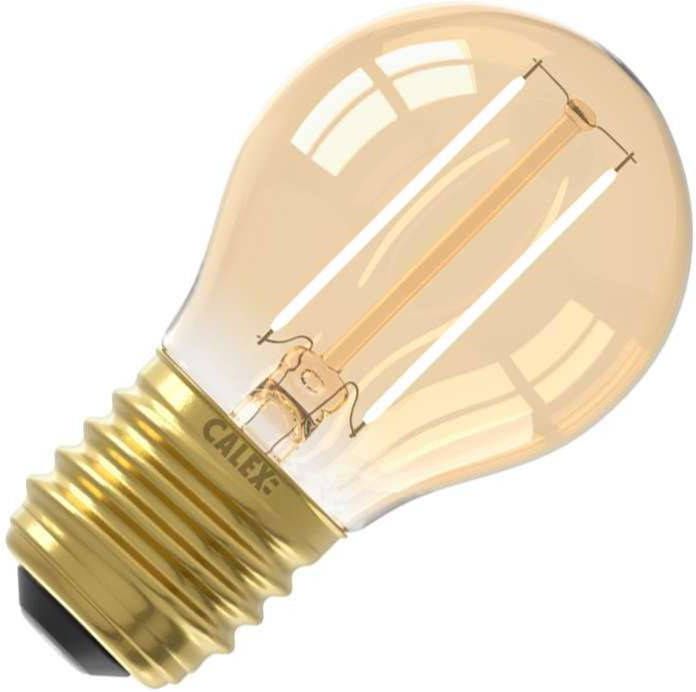 Calex Led Lamp Kogellamp P45 E27 Fitting 2w Warm Wit 2100k Goud