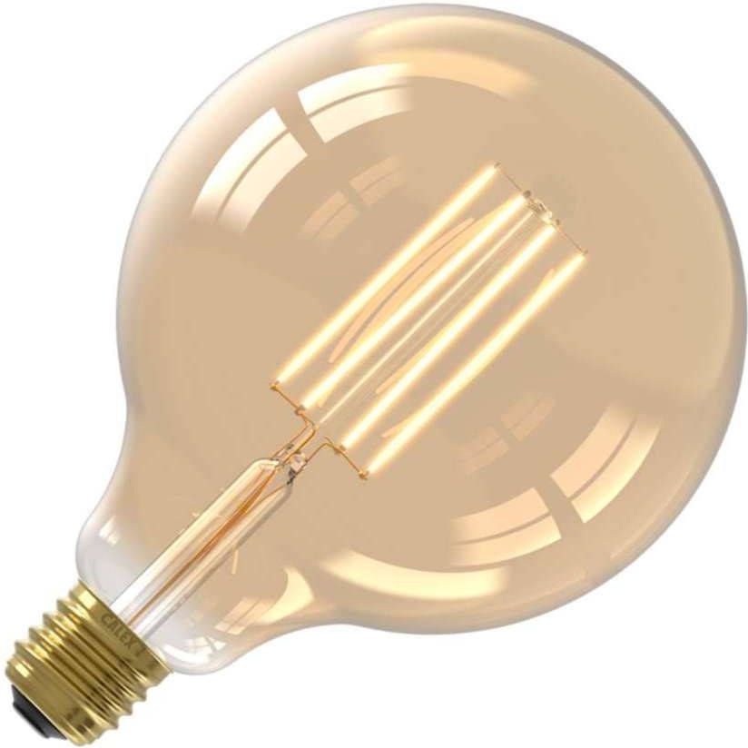 Calex Led Filament Globe G125 E27 6w 430lm 2100k Goud Dimbaar