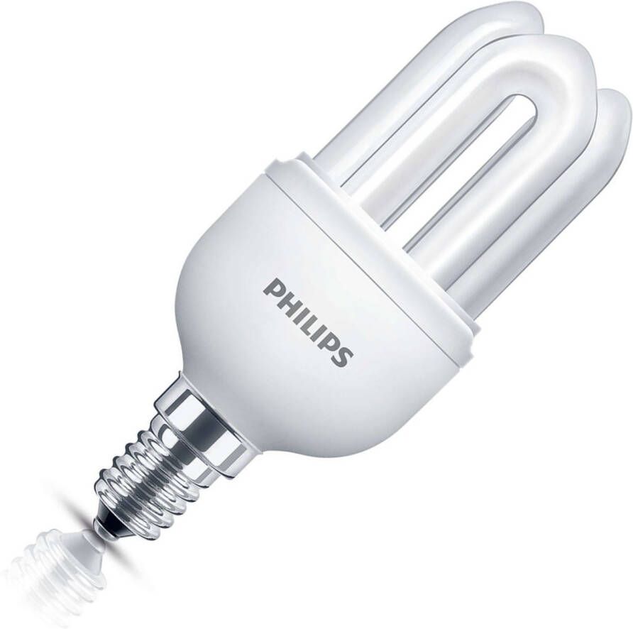 Philips Genie | Spaarlamp Buis | Kleine fitting E14 | 8W(vervangt 40W )