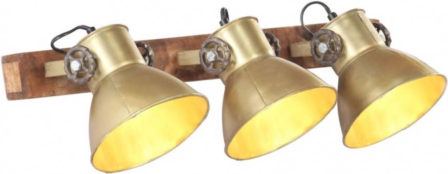 vidaXL Wandlamp industrieel E27 65x25 cm messingkleurig