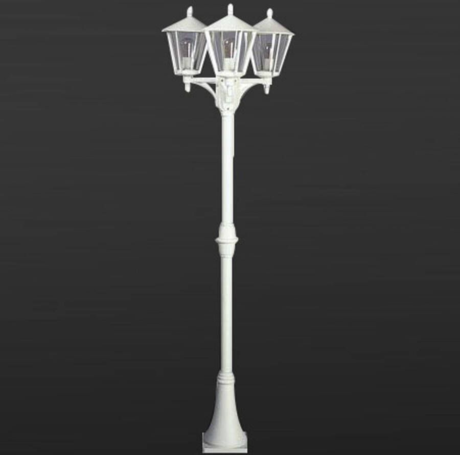 Albert Leuchten 3 lichts lantaarnpaal Landhaus 680 blank