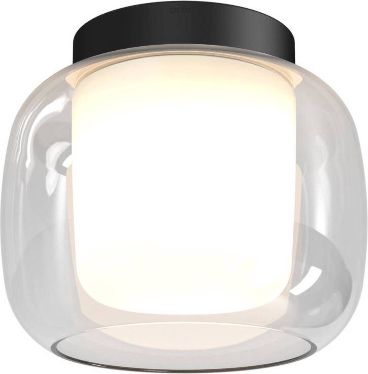 ASTRO Aquina 240 plafondlamp, glazen kap, zwart