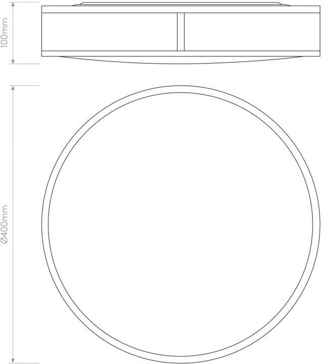Astro Mashiko Round 400 plafondlamp excl. 3x E27 chroom