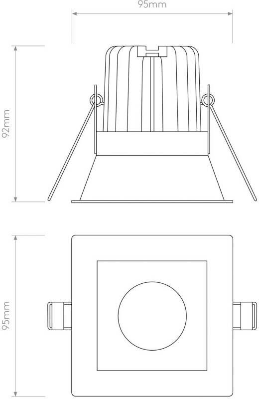 Astro Minima Square LED IP65 IBS 90CRI FR mat wit
