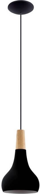 EGLO Hanglamp Sabinar, 1 lamp, zwart, Ø, 18 cm