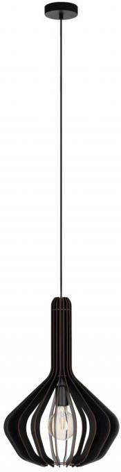 Eglo Zwart houten hanglamp VelascoØ 38cm 900154