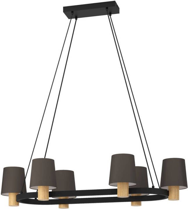 EGLO Edale Hanglamp E27 108 Cm Zwart/bruin/cappuccino