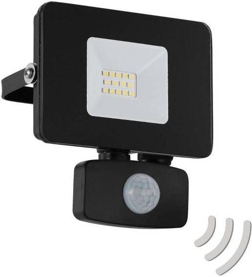 EGLO LED buitenwandlamp met sensor Faedo 3 10 W 11x5x13, 5 cm zwart
