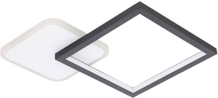 Eglo Instelbare led plafondlamp Gafares vierkant zwart 900422