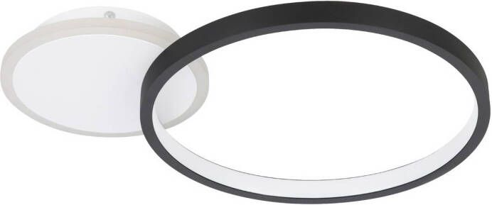 EGLO Gafares Plafondlamp Led 40, 5 Cm Zwart/wit Dimbaar