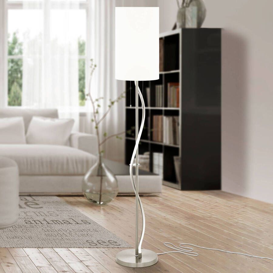 EGLO Vloerlamp Espartal met trekschakelaar