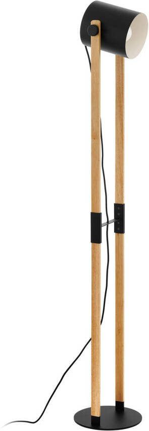 EGLO Vloerlamp Hornwood met houten frame